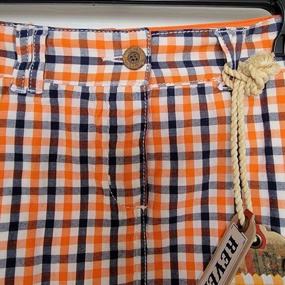 Tailor Vintage Reversible Plaid Orange Mini Skirt Size 4/6 NWT - Picture 7 of 10